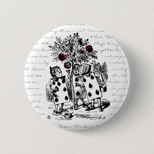 Badge Rond 5 Cm Peignant les roses rouges