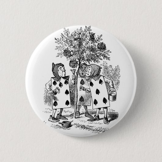 Badge Rond 5 Cm Peignant les roses rouges (Devant)