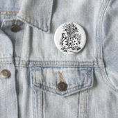 Badge Rond 5 Cm Peignant les roses rouges (En situation)