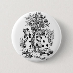 Badge Rond 5 Cm Peignant les roses rouges