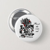 Badge Rond 5 Cm Peignant les roses rouges (Devant & derrière)