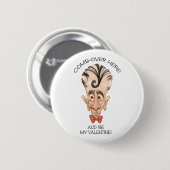 Badge Rond 5 Cm Peigne-Au-dessus de (Devant & derrière)