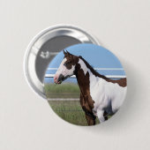 Badge Rond 5 Cm Peignez la position de cheval (Devant & derrière)