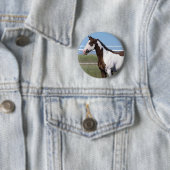 Badge Rond 5 Cm Peignez la position de cheval (En situation)