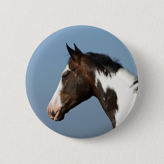 Badge Rond 5 Cm Peignez le Headshot 1 de cheval (Devant)