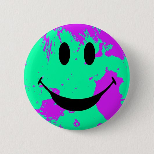 Badge Rond 5 Cm Peignez le visage d'éclaboussure (Devant)