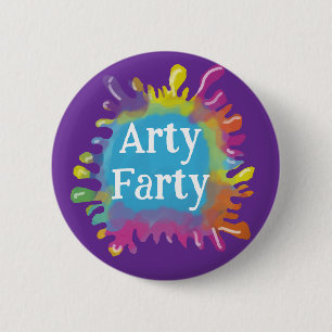 Badge Rond 5 Cm peintre art farty peintre blob