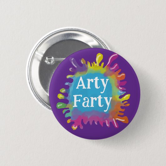 Badge Rond 5 Cm peintre art farty peintre blob (Devant & derrière)