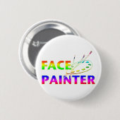 Badge Rond 5 Cm Peintre de visage (Devant & derrière)