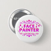 Badge Rond 5 Cm Peintre de visage (Devant & derrière)