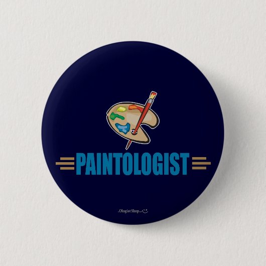 Badge Rond 5 Cm Peintre drôle (Devant)