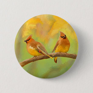 Badge Rond 5 Cm Peinture à cire de cèdre - jolie art original chie