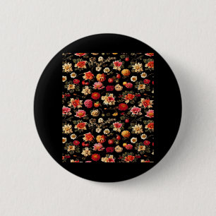 Badge Rond 5 Cm Peinture à l'huile Vintage Whimsigoth Chintz