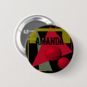 Badge Rond 5 Cm Peinture Abstraite, formes géométriques (Devant & derrière)