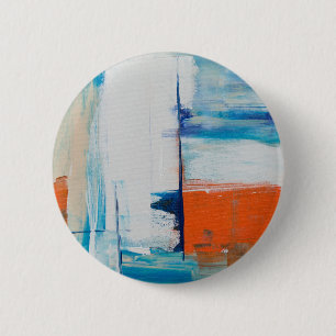 Badge Rond 5 Cm Peinture acrylique Abstraite bleu clair