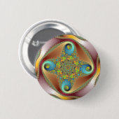 Badge Rond 5 Cm Peinture - Art fractal (Devant & derrière)