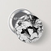 Badge Rond 5 Cm Peinture blanche criquée et épluchante patinée (Devant & derrière)