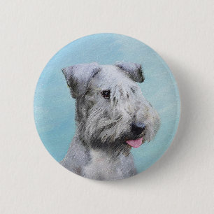 Badge Rond 5 Cm Peinture Cesky Terrier - Cute Original Chien Art