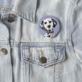 Badge Rond 5 Cm Peinture Dalmatienne - Cute Original Chien Art (En situation)