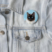 Badge Rond 5 Cm Peinture de chats de Siamese - Cute Original Cat A (En situation)