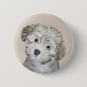 Badge Rond 5 Cm Peinture de Chien Havanais - Cute Original Chien A