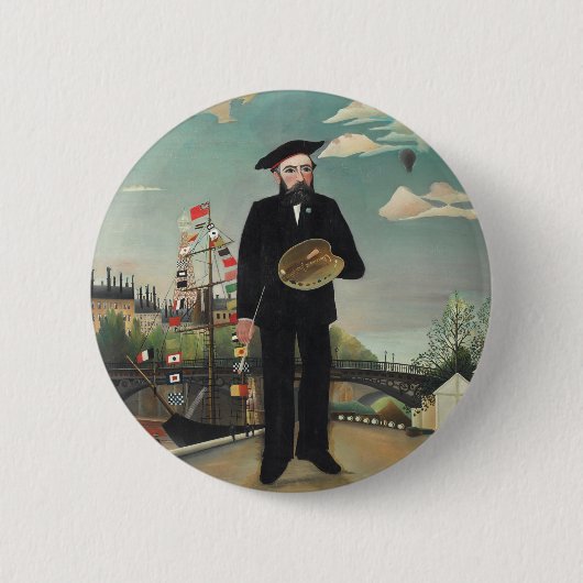Badge Rond 5 Cm Peinture de Henri Rousseau (Devant)