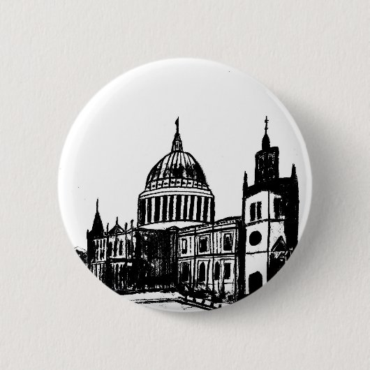 Badge Rond 5 Cm Peinture de Londres (Devant)
