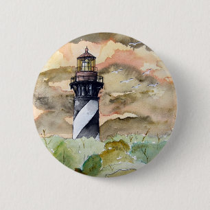 Badge Rond 5 Cm Peinture de phare de St Augustine la Floride