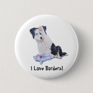 Badge Rond 5 Cm peinture de portrait de chien de chiot mignon de