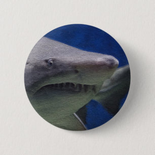 Badge Rond 5 Cm Peinture de requin