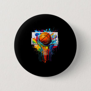 Badge Rond 5 Cm Peinture d'éclaboussure de goutte à goutte Esquiss
