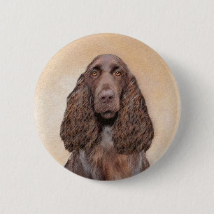 Badge Rond 5 Cm Peinture d'espagnol de terrain - jolie art origina