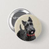 Badge Rond 5 Cm Peinture écossaise Terrier - Cute Original Chien A (Devant & derrière)