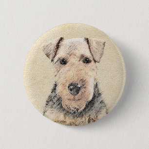 Badge Rond 5 Cm Peinture galloise Terrier - Cute Original Chien Ar