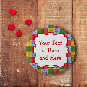 Badge Rond 5 Cm Peinture Motif en maquette