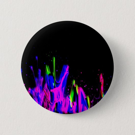 Badge Rond 5 Cm Peinture Néon Couleur Plat. PERSONNALISER L'INFORM (Devant)