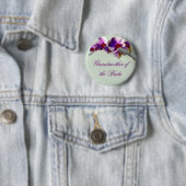 Badge Rond 5 Cm Peinture rayonnante d'orchidée (En situation)