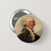 Badge Rond 5 Cm Peinture rustique de Thomas Jefferson (Devant & derrière)