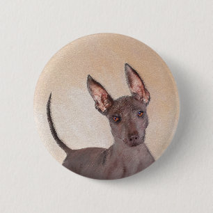 Badge Rond 5 Cm Peinture Xoloitzcuintli - Cute Original Chien Art