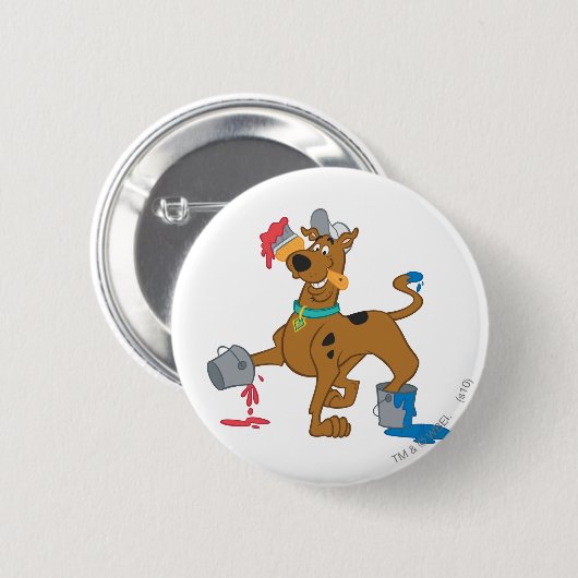 Badge Rond 5 Cm Peintures Scooby-Doo (Devant & derrière)