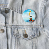 Badge Rond 5 Cm Pélican (En situation)