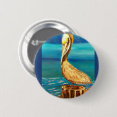 BADGE ROND 5 CM PÉLICAN (Devant & derrière)