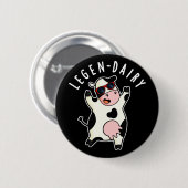 Badge Rond 5 Cm Pelleterie Funny Cow Pun Dark BG (Devant & derrière)