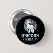 Badge Rond 5 Cm Peloton de licorne (Devant & derrière)