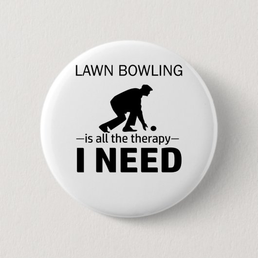 Badge Rond 5 Cm Pelouse Bowling est ma thérapie-RGp8w (Devant)