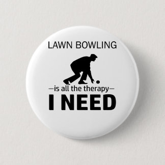 Badge Rond 5 Cm Pelouse Bowling est ma thérapie-RGp8w