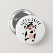 Badge Rond 5 Cm Peluche de vache drôle de laiterie (Devant & derrière)