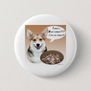 Badge Rond 5 Cm Pembroke Welsh Corgi Turquie - Bouton