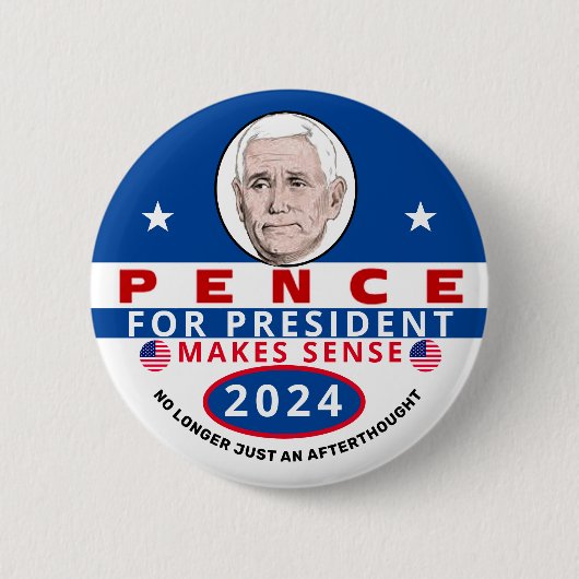 Badge Rond 5 Cm Pence pour le président 2024 (Devant)