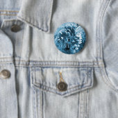 Badge Rond 5 Cm Pénecone bleu glacé primitif (En situation)
